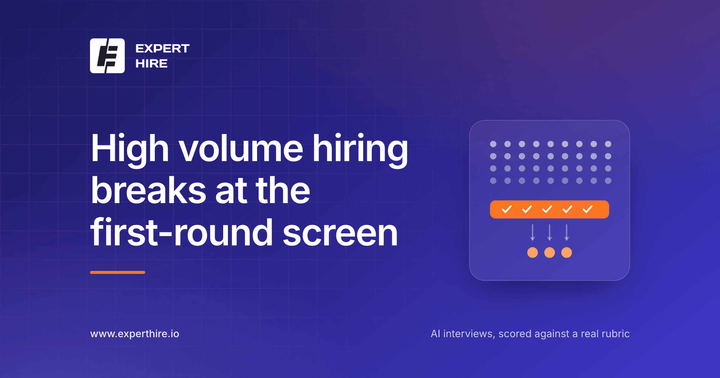 High volume hiring breaks at the first-round screen (and how to fix it)